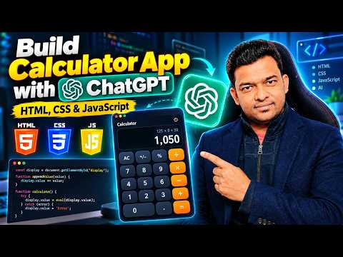 Build and Run Calculator App with ChatGPT Using HTML, CSS & JavaScript | AI Coding Tutorial