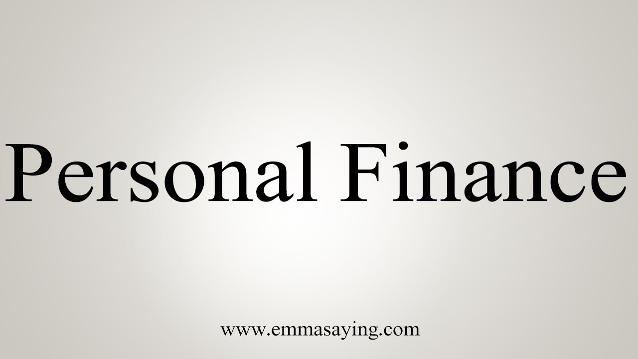 personal finance pdf How To Pronounce Personal Finance