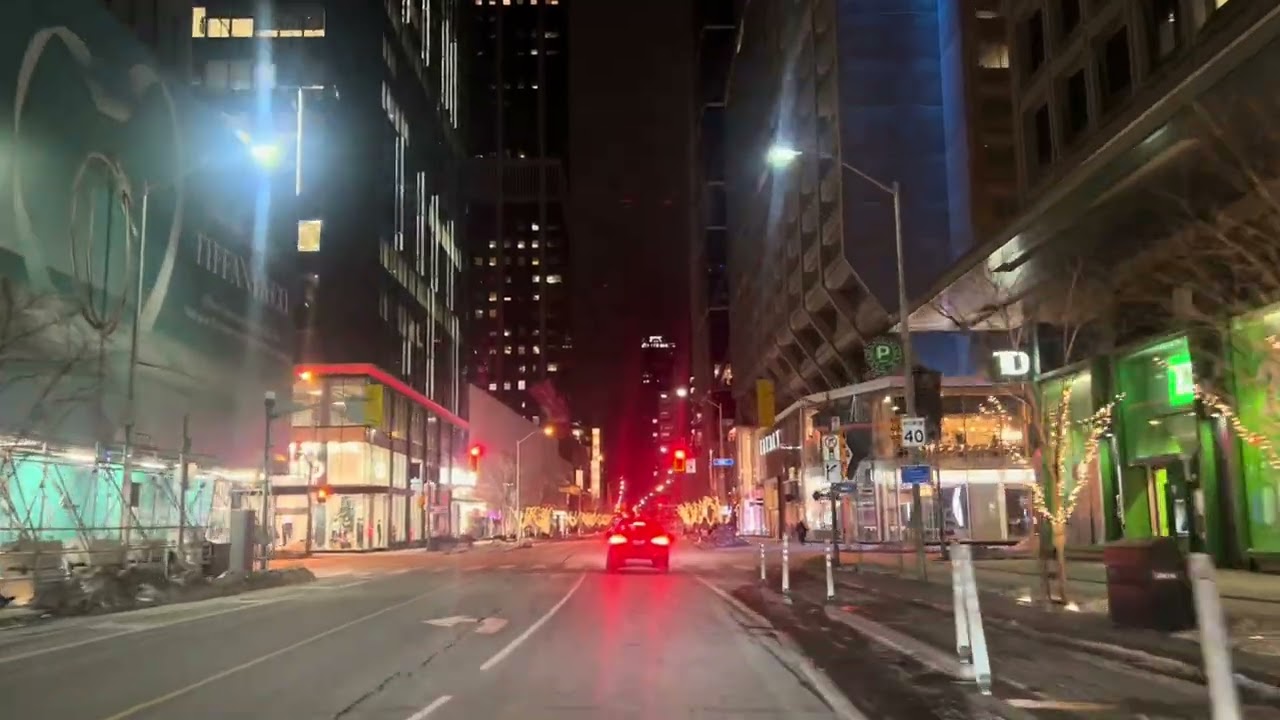 Just Roaming Toronto Downtown | Late Night, Jan 1 