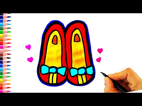 Sevimli Babet Ayakkabı Çizimi - Kolay Çizimler - How To Draw a Flat Shoes