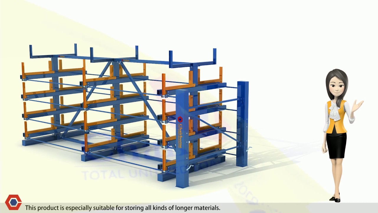 Chairborne roll out cantilever rack
