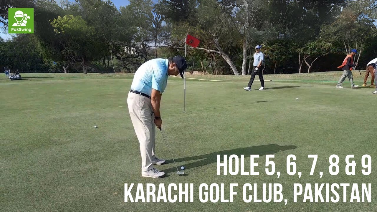 Karachi Golf Club. Playing Hole # 5, 6, 7, 8 & 9 in one of the oldest Golf Courses in Pakistan.