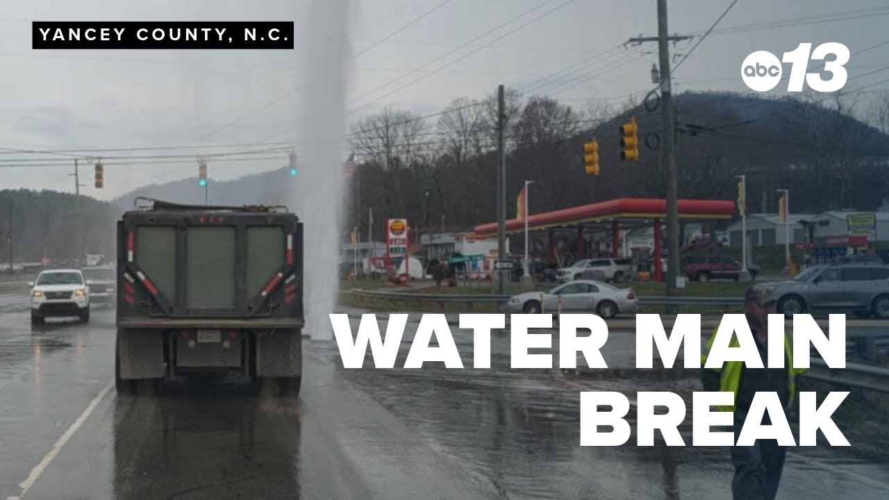 CAUGHT ON CAMERA: Water main break disrupts traffic - YouTube