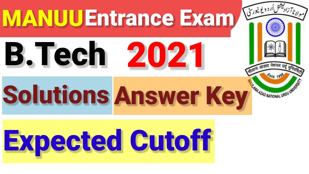 2021 MANUU Solution and Answer Key.