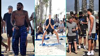 KYRIE IRVING HOSTED THE MAVERICKS OFF SEASON MINI CAMP (Team bonding event) IN SANTA MONICA,...