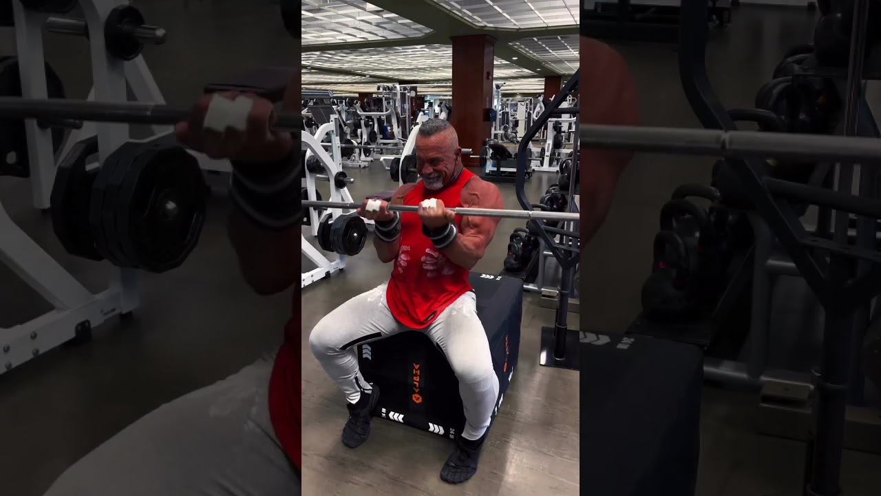 Seated barbell curls are a very effective way to lock in your arms in the right position for maximum