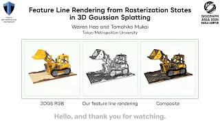 Information Feature Line Rendering from Rasterization States in 3D Gaussian Splatting Update