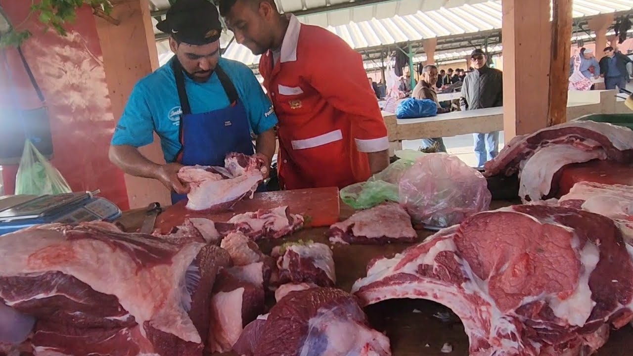 🇲🇦مباشرة من سوق الأسبوعي جمعة كيسر نقدم لكم أتمنة اللحوم حمراء تاريخ تصوير  9/5/2025