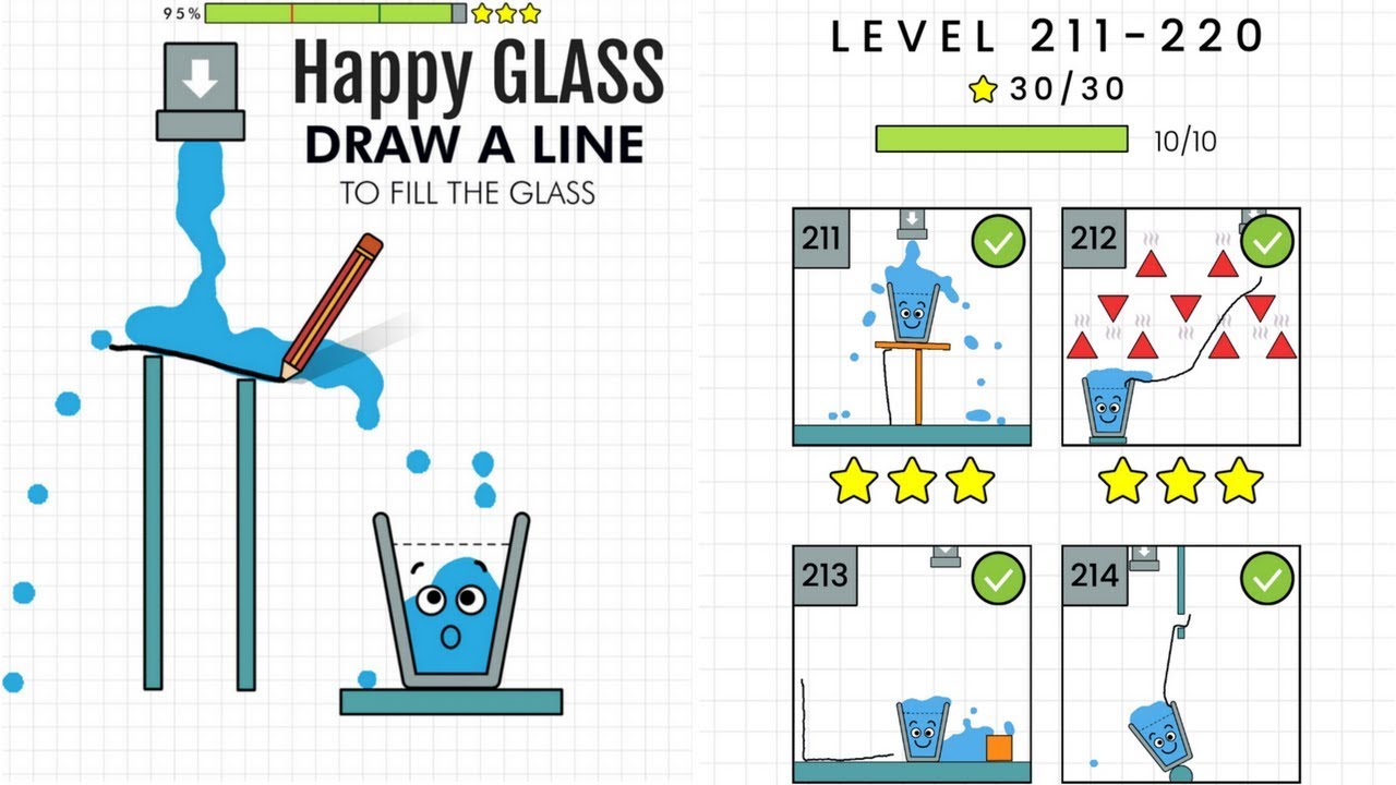 Happy Glass Level 211 To 220 Youtube
