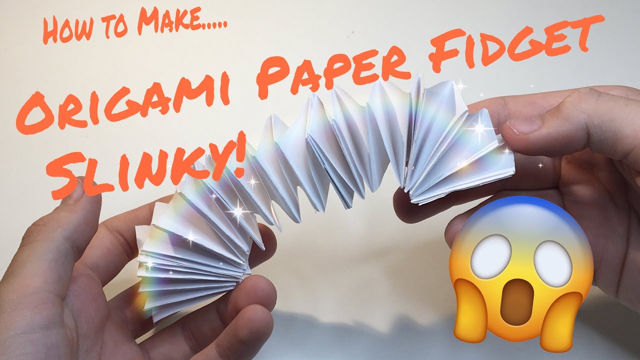 How to Make an Origami Paper Slinky Fidget Toy Easy! YouTube