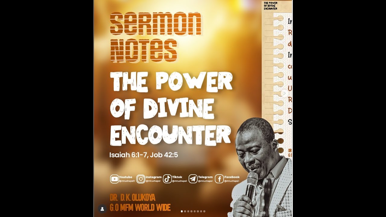 The Power of Divine Encounter | Dr. D.K. Olukoya | One Moment That Can Shift Your Destiny