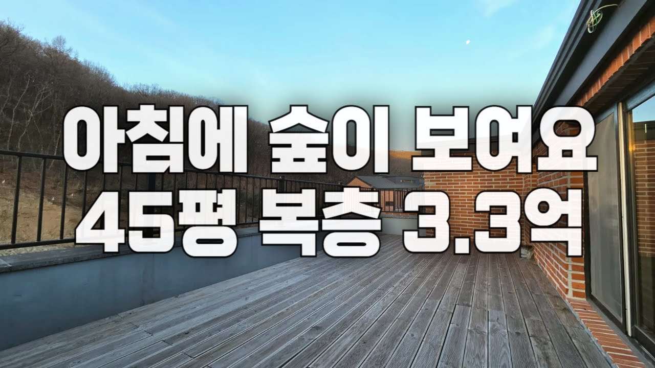 [2048번] 아침에 숲이 보여요 45평 신현동 복층빌라가 3억3천만원