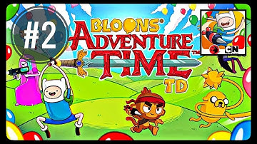 Bloons Adventure Time TD - Walkthrough Gameplay - Part 2 (Saving Princess Bubblegum!)