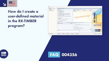 [EN] FAQ 004356 | How do I create a user-defined material in the RX-TIMBER program?