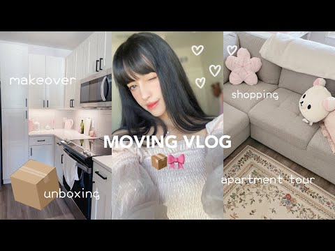 moving diaries ୨୧ unpacking, room makeover, shopping at daiso, empty apartment tour ep. 2