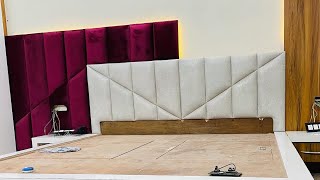 How to make bed back cushions | how to make headboard padding making | bedroom head wall design |