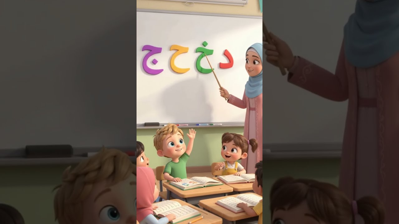 Learning the Arabic alphabet in a fun way 🎨✨ ArabicLetters #IslamicEducation