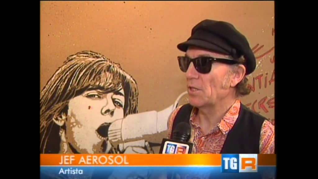 Jef Aérosol on TGR, Italian TV, 2014