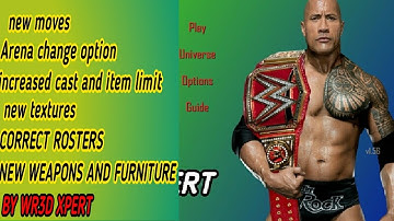 Wr3d 2k 20 mod | new moves | arena change option | new textures | correct rosters | BY WR3D XPERT