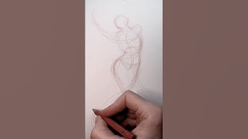 From a Line to a Gesture: Imaginative Figure Drawing (25sec Time- Lapse) #gesturedrawing #sketchart