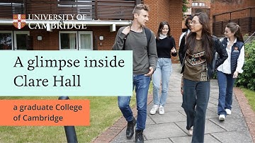 A glimpse inside Clare Hall, a graduate college of the University of Cambridge