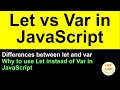 var vs let explained in JavaScript | differences between let and var | Javascript Tutorials