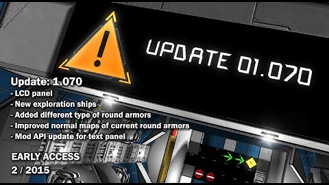 Space Engineers - Update 01.070: LCD panel, new type of round armor