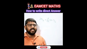 EAMCET MATHS SHORTCUT DIRECT ANSWER /BINOMIAL THEOREM