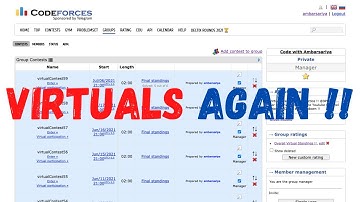 Virtual Contests Again !! Codeforces