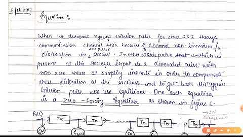 Equalizer part2-Zero forcing equalizer