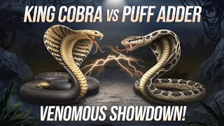King Cobra vs Puff Adder: Venomous Showdown! #KingCobra#PuffAdder#VenomousSnakes#wildlife