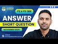 PTE Academic &amp; Core | Answer Short Question | Most Repeated Questions November 2025