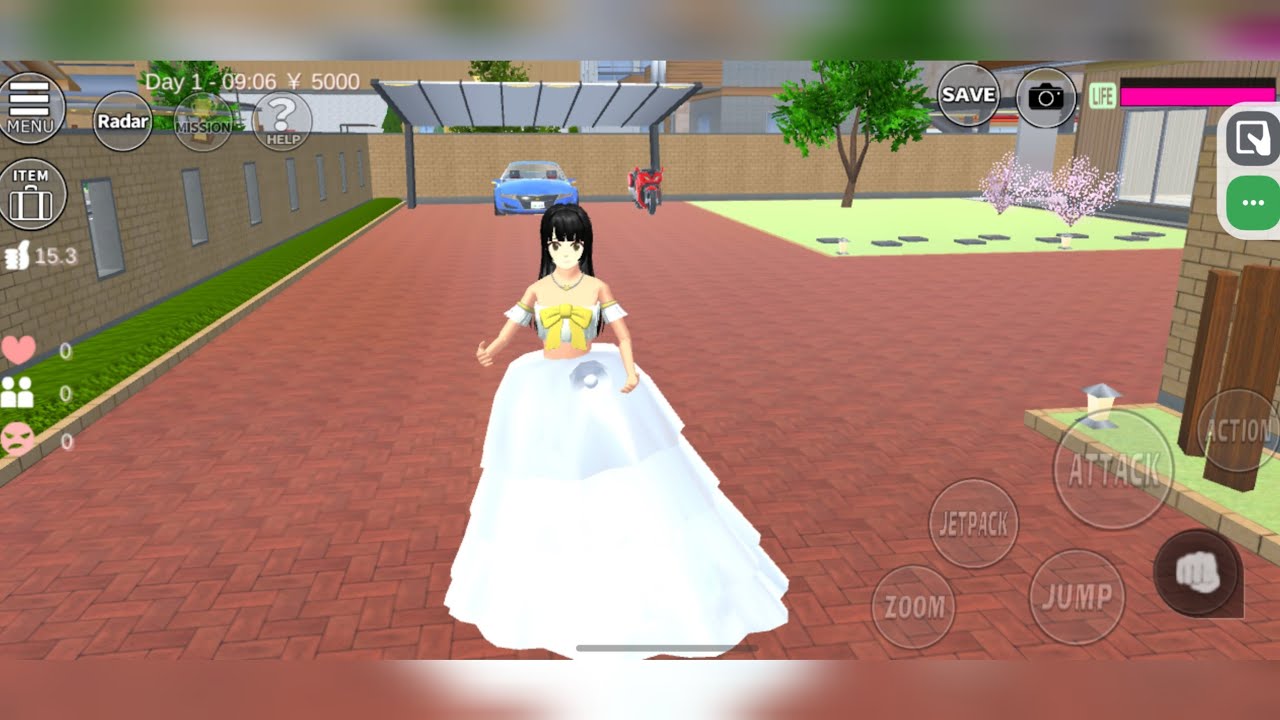 How to make Beautiful attractive white princess  Gown 👗🤩 in Sakura Simulator ❤️🥳