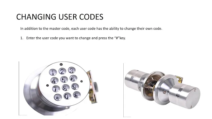 Part 5 How To Change User Codes Digital Electronic Code Door Lock Round Knob Turbolock YL-99