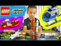 Lego City Fire and Police Vehicles - Playing with Legos Compilation 1 with Space Shuttle