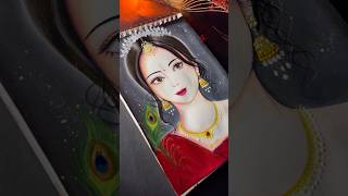 Radha rani drawing step by step ♥️✨💚 #art #drawing #shorts