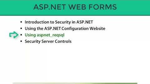 Using aspnet_regsql Security in ASP.Net (Part-34)