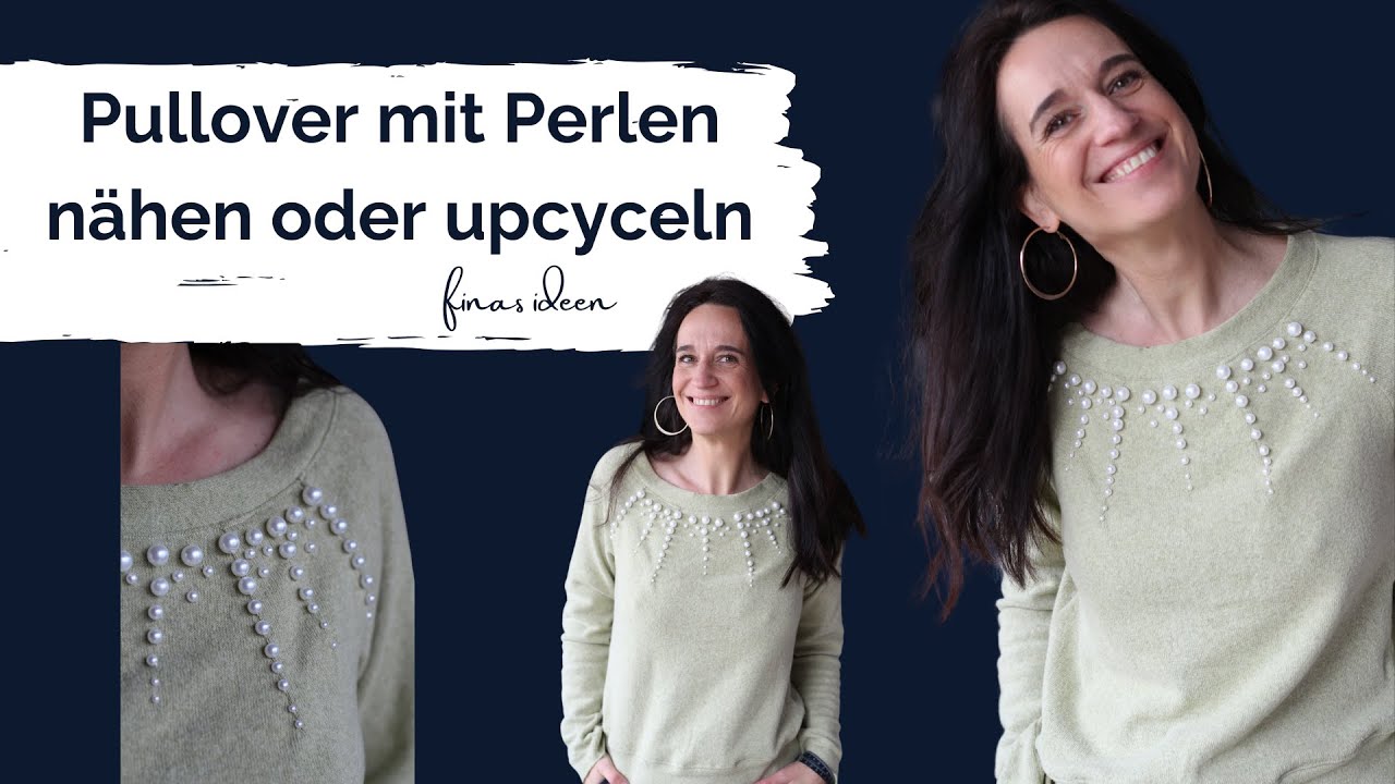 festlichen Pullover nähen (oder Pullover upcycling) - YouTube