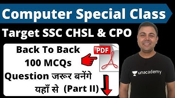 Most Important Computer MCQs For SSC Exams- Detailed Questions | Part 2 | Unacademy | Varun Awasthi