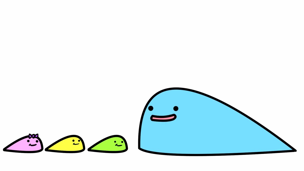 Blwb Gwyrdd and his friends having fun with Blwb Glas animation