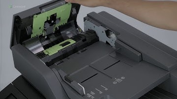 CX820/CX825/CX860 Series—Clearing paper jam in the automatic document feeder