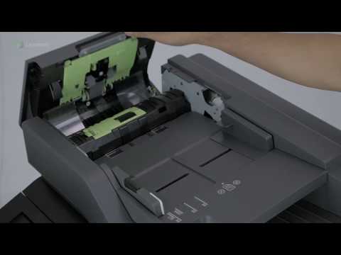 CX820/CX825/CX860 Series—Clearing paper jam in the automatic document feeder