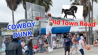 COWBOYS PLAY BASKETBALL AT VENICE BEACH PRANK