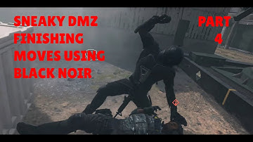 Stealthy finishing moves in DMZ using black noir operator skin Part 4 COD MW2 #mw2  #stealth