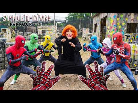 SIÊU NHÂN NHỆN ĐỐI ĐẦU SERBIAN DANCING LADY!!! CUỘC CHẠY TRỐN NGHẸT THỞ! (POV NERF WAR)