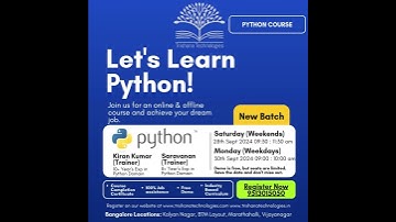 Python Course Trishana echnologies #trishanatechnologies #pythonfullstackdevelopercourseinbangalore