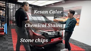 En Kai berada di OnerPro Klang Valley untuk selesaikan isu Chemical Stains, Kesan Calar, Stone Chips