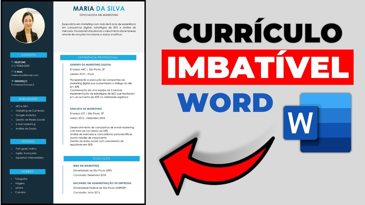Como Criar um CURRÍCULO IMPRESSIONANTE no WORD (Passo a Passo)
