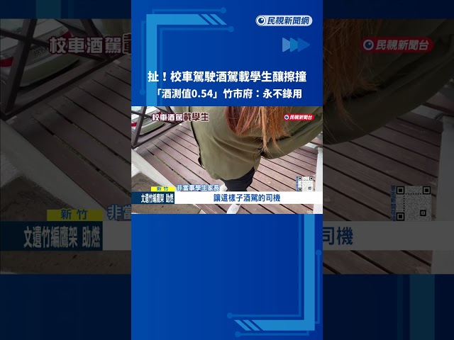 太扯! "校車駕駛酒駕載學生"擦撞轎車 竹市府:永不錄用－民視新聞