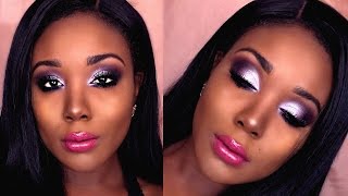 Affordable Drugstore Makeup Tutorial For Dark Skin 2017 | Sultry Purple Smokey Eye